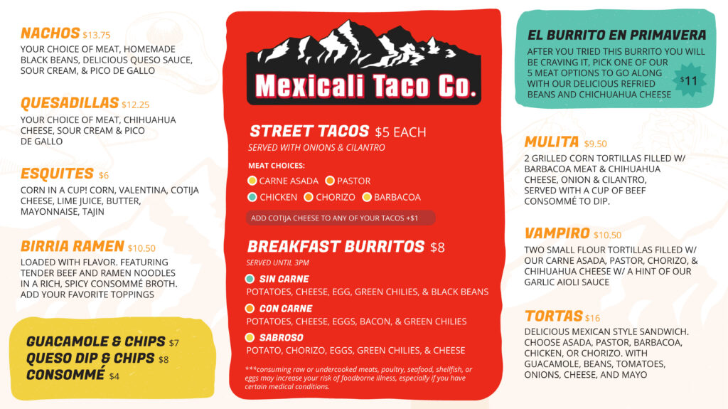 MexicaliMenu Mexicali Taco